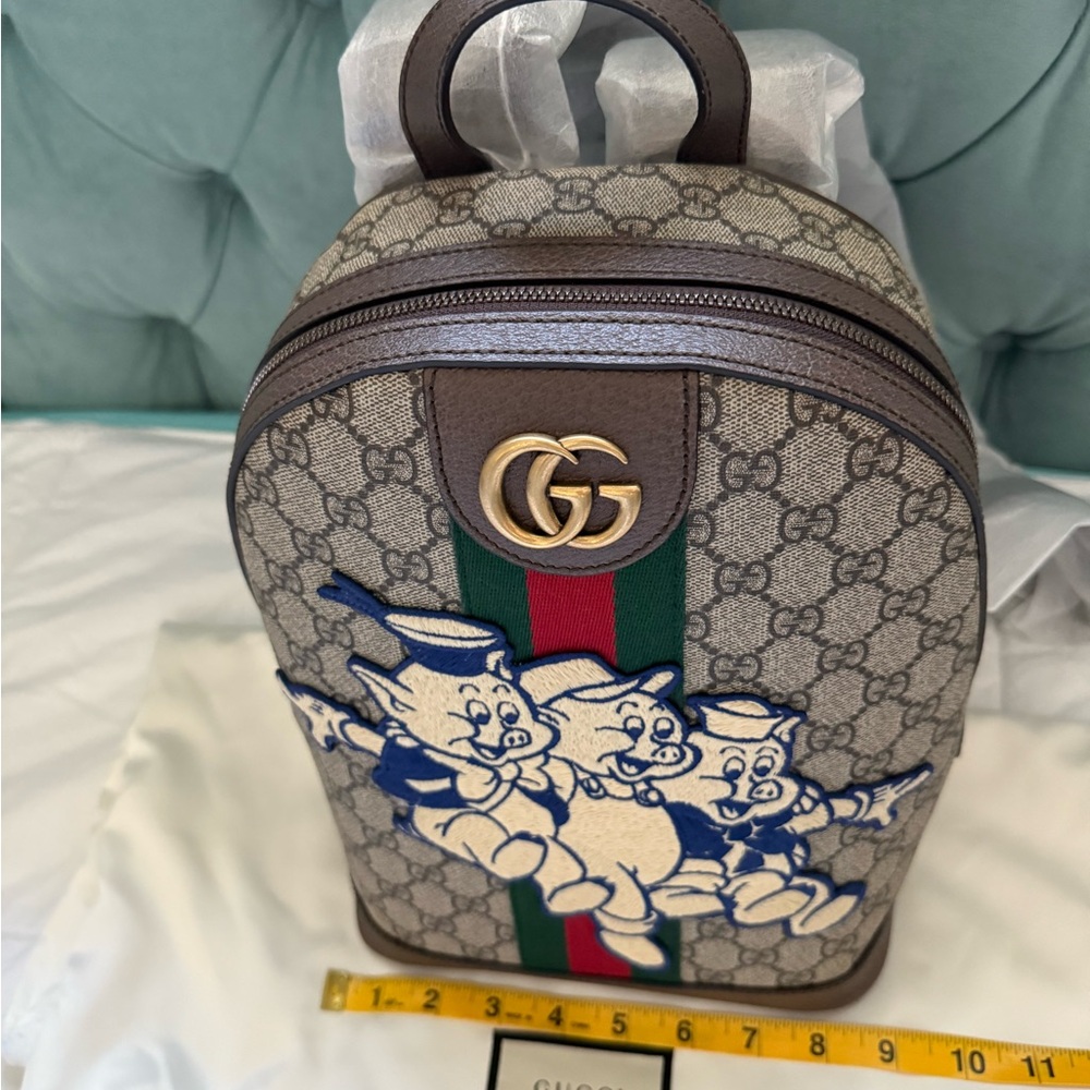 Gucci GG Supreme Ophidia Three Little Pigs Mini Backpack - Picture 5 of 8